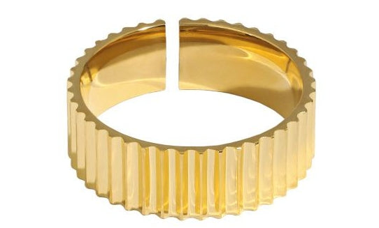 Lovcia Gold Plated Adjustable Sterling Silver Ring-Rings-Us 8 & 7Mm-Yellow Gold-Us 8 & 7Mm