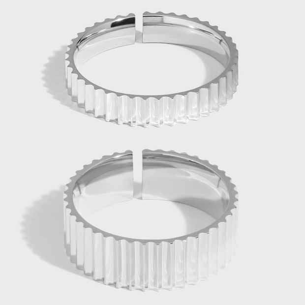 Lovcia Gold Plated Adjustable Sterling Silver Ring-Rings-Us 8 & 7Mm-Yellow Gold-Us 8 & 7Mm