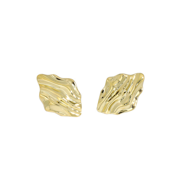 Lovcia Gold Plated Geometry Irregular Stud Earrings 925-Earrings-14K Yellow Gold-14K Yellow Gold