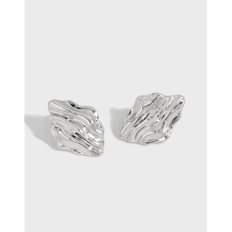 Lovcia Gold Plated Geometry Irregular Stud Earrings 925-Earrings-14K Yellow Gold-14K Yellow Gold