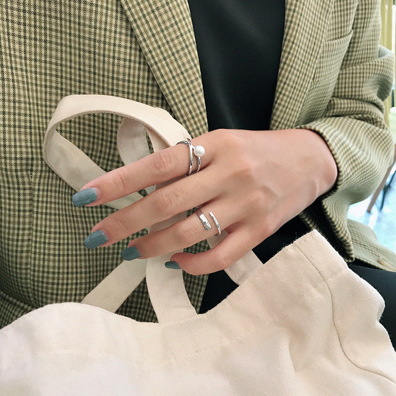 Lovcia Gold Plated Geometry Lines Ring 925 Adjustable-Rings-Yellow Gold-Yellow Gold