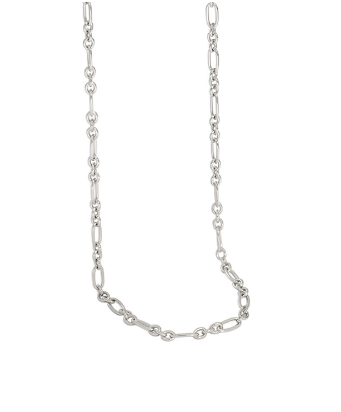 Lovcia Gold Plated Hollow Chain Necklace 925 Silver-Necklaces-Rhodium-Rhodium