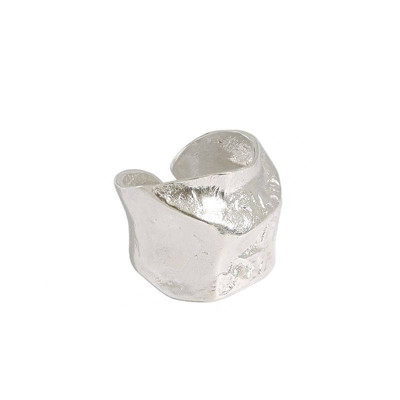 Lovcia Gold Plated Irregular 925 Sterling Ring Adjustable-Rings-Yellow Gold-