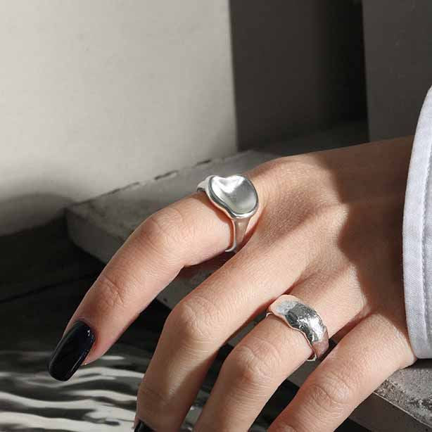 Lovcia Gold Plated Open Lip Adjustable Ring 925 Silver-Rings-Yellow Gold-Yellow Gold