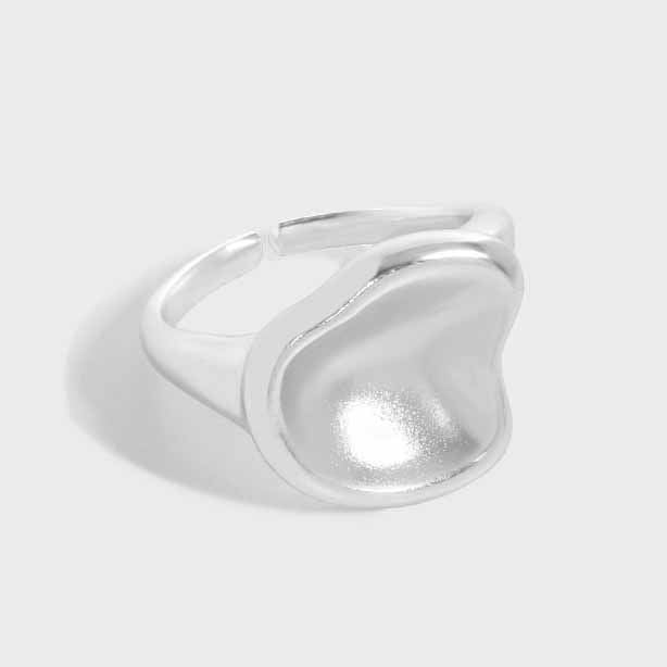 Lovcia Gold Plated Open Lip Adjustable Ring 925 Silver-Rings-Yellow Gold-Yellow Gold