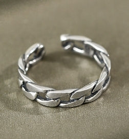 Lovcia Gold Plated Sterling Silver Adjustable Ring-Rings-Vintage-Large Ring (US7 - US8)-Vintage