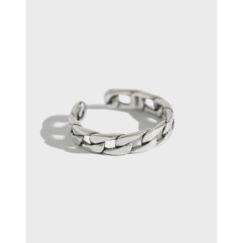 Lovcia Gold Plated Sterling Silver Adjustable Ring-Rings-Vintage-Large Ring (US7 - US8)-Vintage