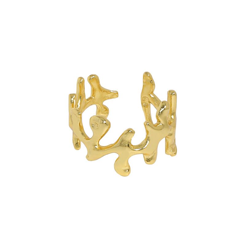 Lovcia Gold Plated Sterling Silver Adjustable Ring-Rings-Yellow Gold-Yellow Gold