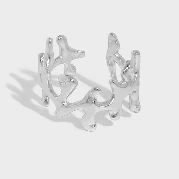 Lovcia Gold Plated Sterling Silver Adjustable Ring-Rings-Yellow Gold-Yellow Gold