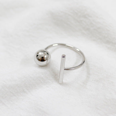 Lovcia Gold Plated Sterling Silver Open Adjustable Ring-Rings-Rhodium-Rhodium
