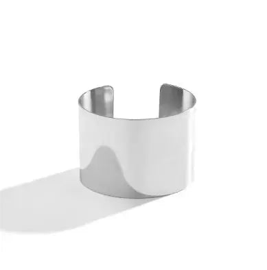 Lovcia Gold & Silver Modern Wide Cuff Bangle Statement Bracelet Jewellery for Women-Bracelets-Gold Single Pcs Cuff Bangle-Gold Single Pcs Cuff Bangle