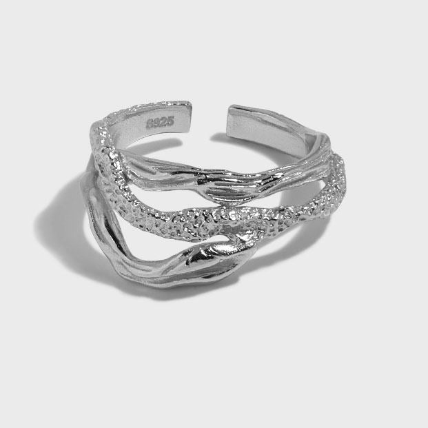 Lovcia Gold Snake Ring 925 Sterling Silver Adjustable-Rings-Yellow Gold-Yellow Gold