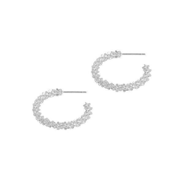 Lovcia Gold Tone 3.4mm Hoop Earrings 925 Sterling Silver-Earrings-Yellow Gold-Yellow Gold