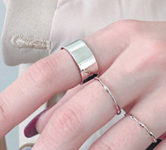 Lovcia Gold Tone 925 Sterling Silver Adjustable Ring-Rings-Rhodium-Rhodium
