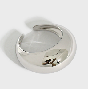 Lovcia Gold Tone 925 Sterling Silver Adjustable Ring-Rings-Rhodium-Rhodium
