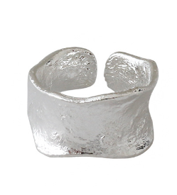 Lovcia Gold Tone 925 Sterling Silver Adjustable Ring-Rings-Rhodium-Rhodium