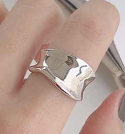 Lovcia Gold Tone 925 Sterling Silver Adjustable Ring-Rings-Rhodium-Rhodium