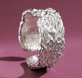 Lovcia Gold Tone 925 Sterling Silver Adjustable Ring-Rings-Silver-