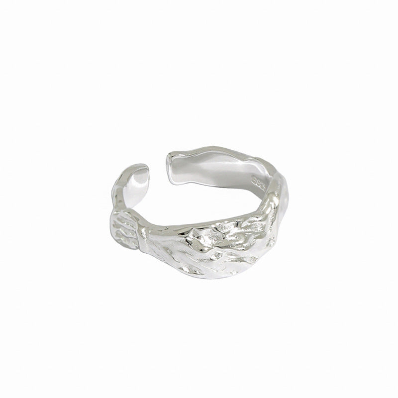 Lovcia Gold Tone 925 Sterling Silver Adjustable Ring-Rings-Silver-Silver