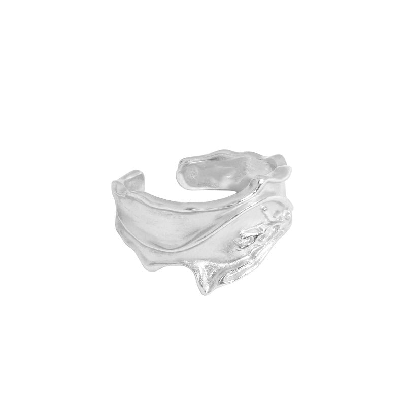 Lovcia Gold Tone 925 Sterling Silver Adjustable Ring-Rings-Silver-Silver