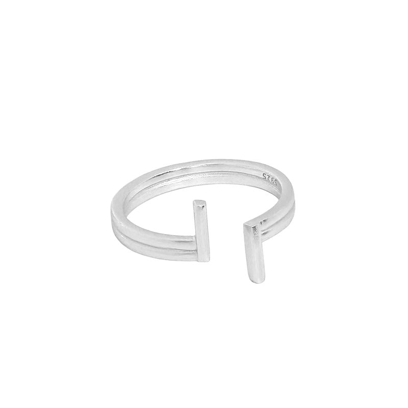 Lovcia Gold Tone 925 Sterling Silver Adjustable Ring TT-Rings-Silver-Silver