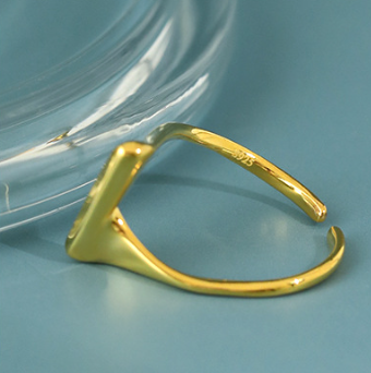Lovcia Gold Tone 925 Sterling Silver Adjustable Ring-Rings-Yellow Gold-Yellow Gold