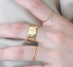 Lovcia Gold Tone 925 Sterling Silver Adjustable Ring-Rings-Yellow Gold-Yellow Gold