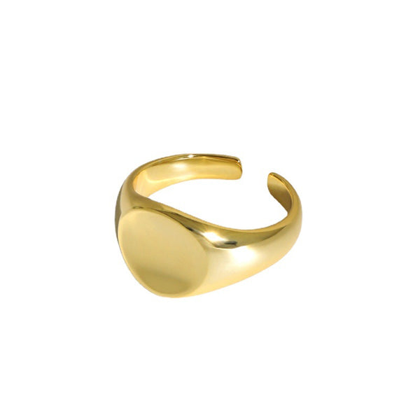 Lovcia Gold Tone 925 Sterling Silver Adjustable Ring-Rings-Yellow Gold-Yellow Gold