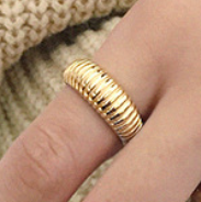 Lovcia Gold Tone 925 Sterling Silver Adjustable Ring-Rings-Yellow Gold-Yellow Gold