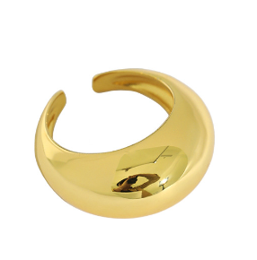 Lovcia Gold Tone 925 Sterling Silver Adjustable Ring-Rings-Yellow Gold-Yellow Gold