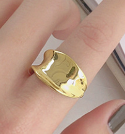 Lovcia Gold Tone 925 Sterling Silver Adjustable Ring-Rings-Yellow Gold-Yellow Gold