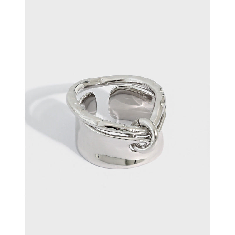 Lovcia Gold Tone 925 Sterling Silver Adjustable Ring-Rings-Yellow Gold-Yellow Gold