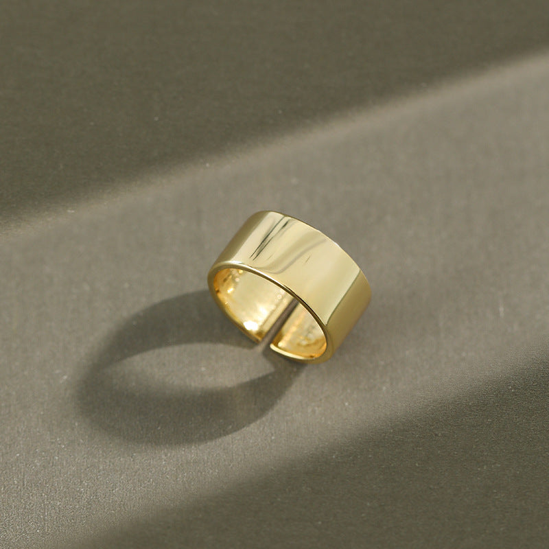 Lovcia Gold Tone 925 Sterling Silver Adjustable Ring-Rings-Yellow Gold-Yellow Gold