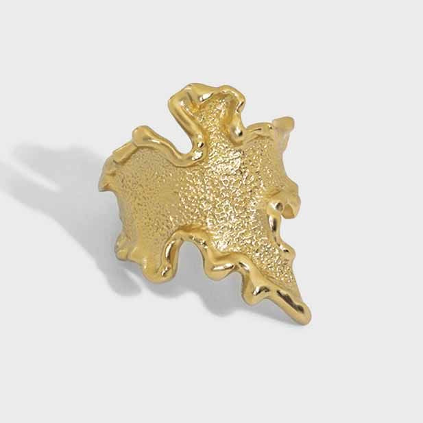Lovcia Gold Tone 925 Sterling Silver Adjustable Ring-Rings-Yellow Gold-Yellow Gold