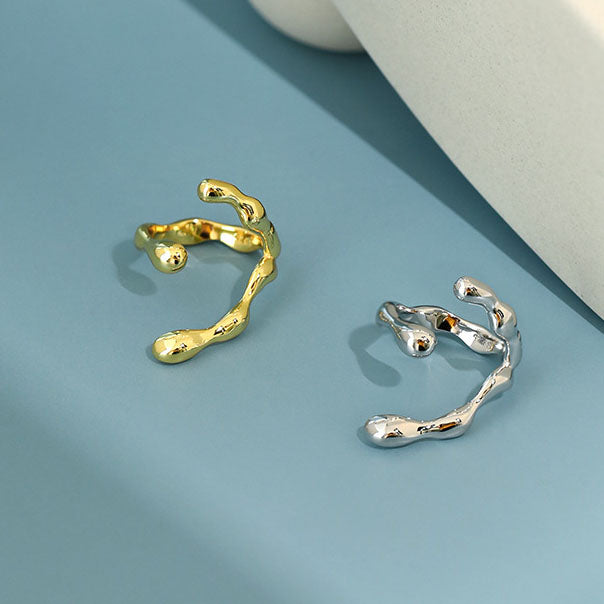 Lovcia Gold Tone 925 Sterling Silver Adjustable Ring-Rings-Yellow Gold-Yellow Gold