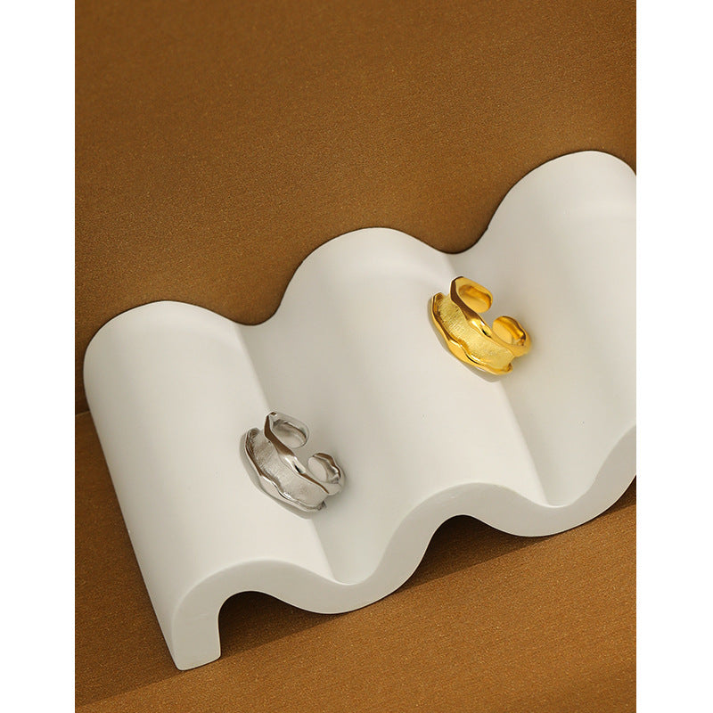 Lovcia Gold Tone 925 Sterling Silver Adjustable Ring-Rings-Yellow Gold-Yellow Gold