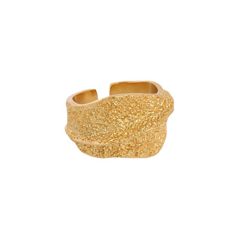 Lovcia Gold Tone 925 Sterling Silver Adjustable Ring-Rings-Yellow Gold-Yellow Gold