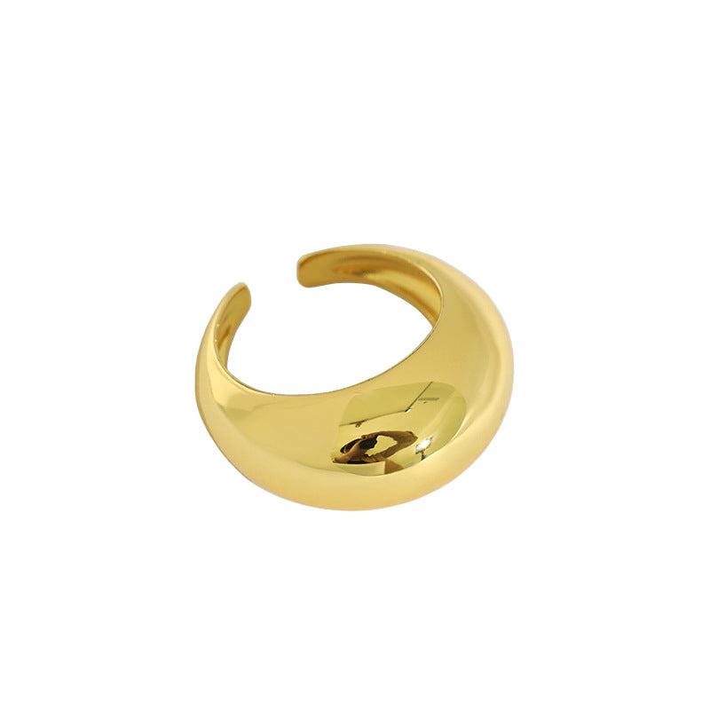 Lovcia Gold Tone 925 Sterling Silver Adjustable Ring-Rings-Yellow Gold-Yellow Gold