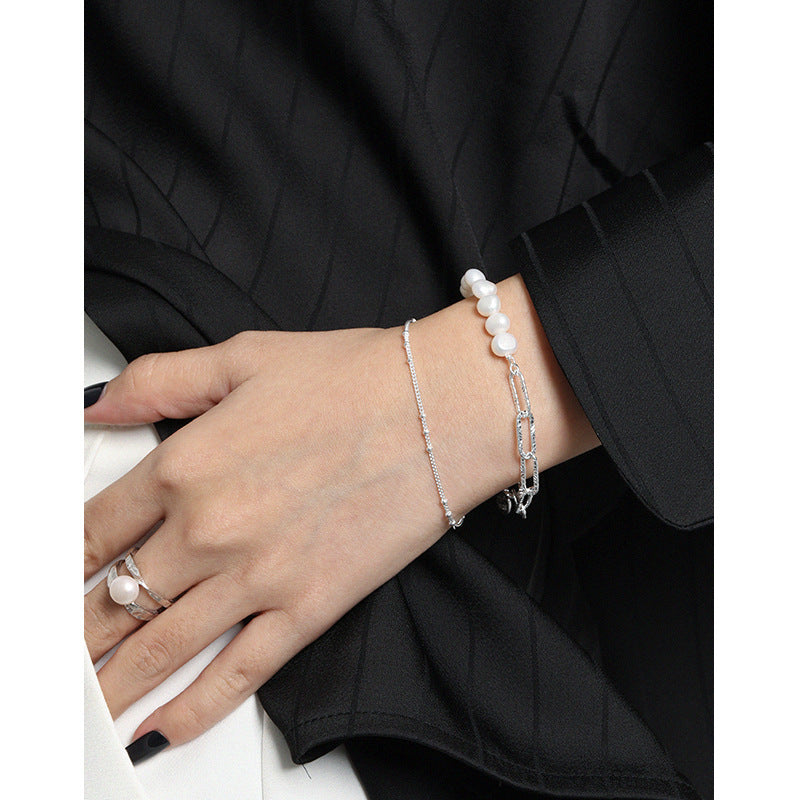 Lovcia Gold Tone 925 Sterling Silver Bracelet 155mm-Bracelets-Yellow Gold-Yellow Gold