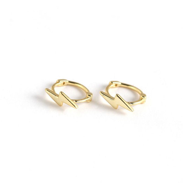 Lovcia Gold Tone 925 Sterling Silver Hoop Earrings 10.5mm-Earrings-Yellow Gold-Yellow Gold