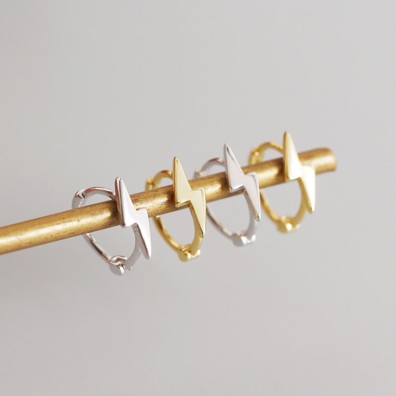 Lovcia Gold Tone 925 Sterling Silver Hoop Earrings 10.5mm-Earrings-Yellow Gold-Yellow Gold