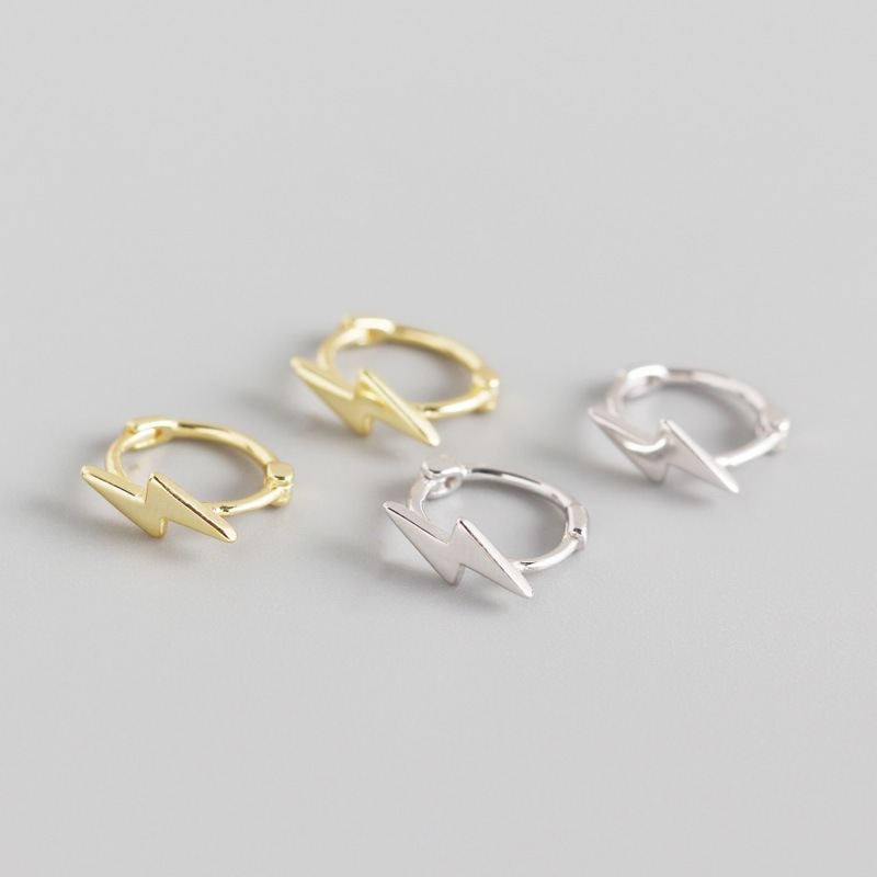 Lovcia Gold Tone 925 Sterling Silver Hoop Earrings 10.5mm-Earrings-Yellow Gold-Yellow Gold