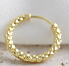 Lovcia Gold Tone 925 Sterling Silver Hoop Earrings 12.3mm-Earrings-Yellow Gold & Large Size-Yellow Gold & Large Size