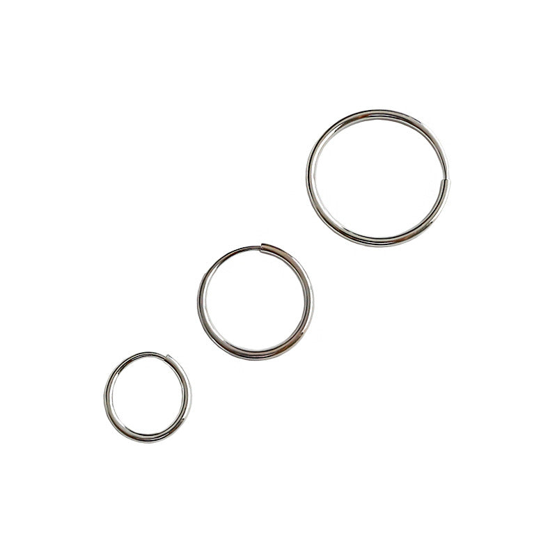 Lovcia Gold Tone 925 Sterling Silver Huggie Earrings 13mm-Earrings-Yellow Gold 23MM-Yellow Gold 23MM