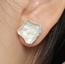 Lovcia Gold Tone 925 Sterling Silver Leaf Stud Earrings-Earrings-Silver-Silver