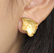 Lovcia Gold Tone 925 Sterling Silver Leaf Stud Earrings-Earrings-Yellow Gold-