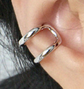 Lovcia Gold Tone 925 Sterling Silver Non Pierced Earring-Earrings-Silver (Single)-Silver (Single)