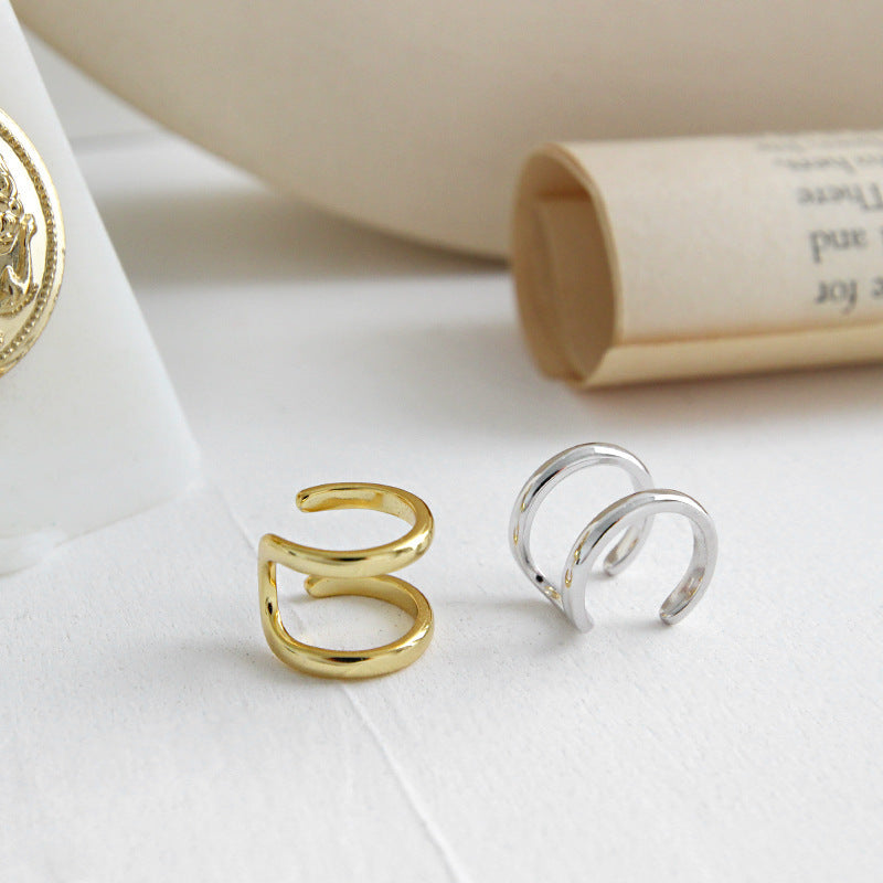 Lovcia Gold Tone 925 Sterling Silver Non Pierced Earring-Earrings-Yellow Gold (Single)-Yellow Gold (Single)