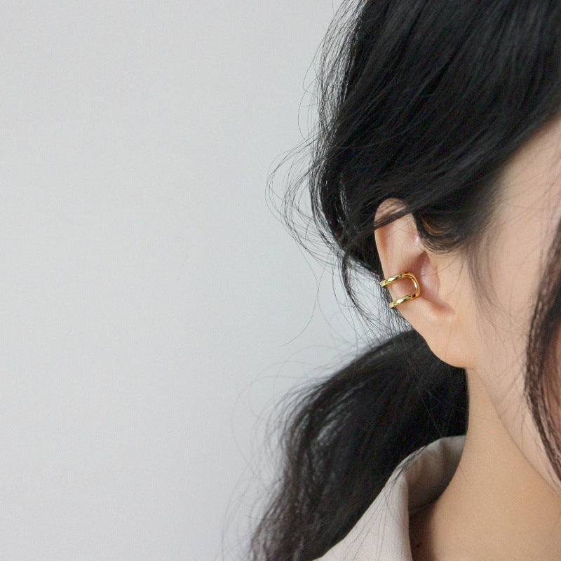 Lovcia Gold Tone 925 Sterling Silver Non Pierced Earring-Earrings-Yellow Gold (Single)-Yellow Gold (Single)