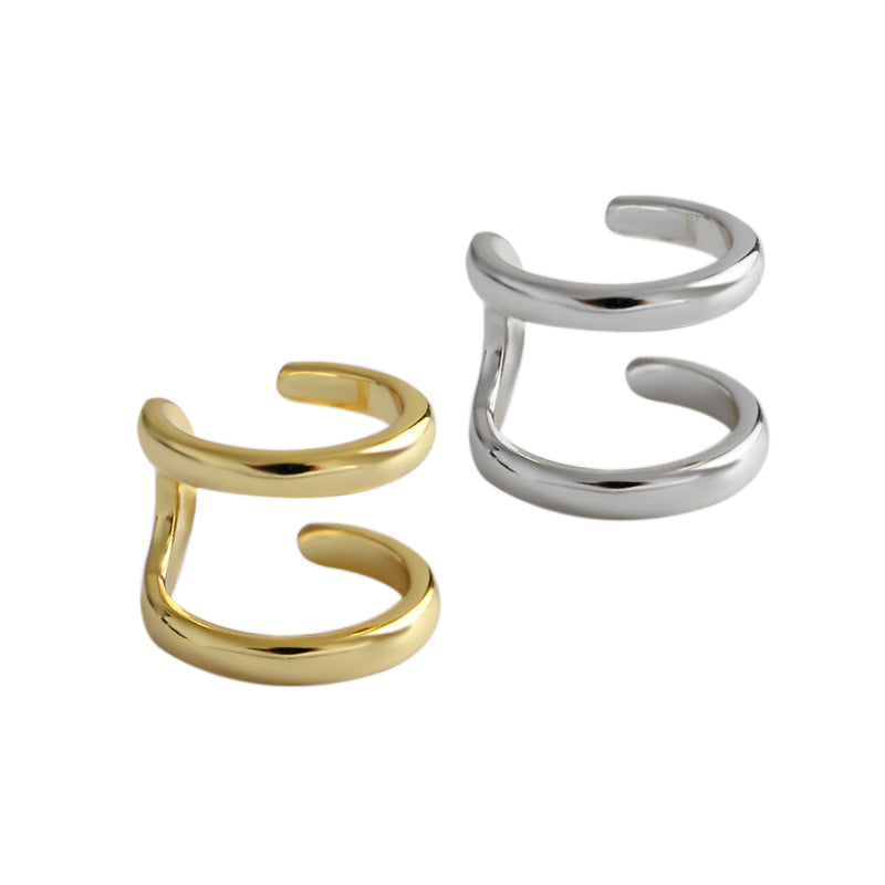 Lovcia Gold Tone 925 Sterling Silver Non Pierced Earring-Earrings-Yellow Gold (Single)-Yellow Gold (Single)